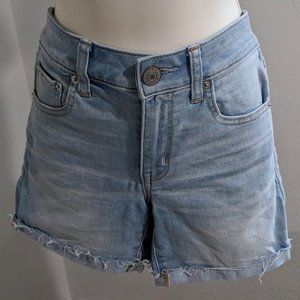American Eagle Light Wash, AE Next Level Denim Stretch Jean Shorts